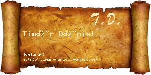 Timár Dániel névjegykártya